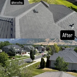 before & roof Draper